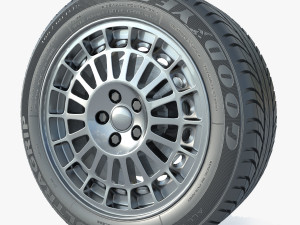 Wheel rim tire 19 3D Model