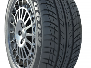 Wheel rim tire 19 3D Модель
