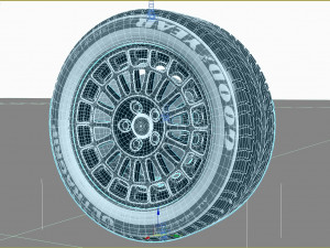 Wheel rim tire 19 3D Модель