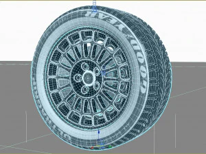 Wheel rim tire 19 3D Model