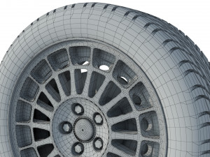 Wheel rim tire 19 3D Модель