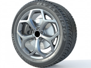 Wheel rim tire 20 3D Model