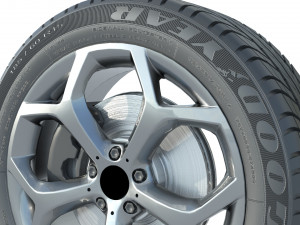 Wheel rim tire 20 3D Model
