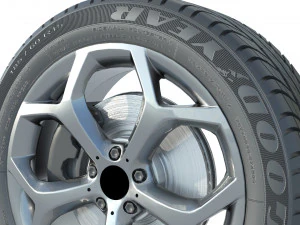 Wheel rim tire 20 3D Model