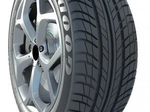 Wheel rim tire 20 3D Model