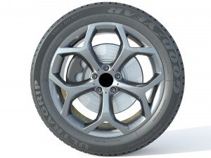 Wheel rim tire 20 3D Model