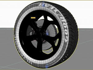 Wheel rim tire 20 3D Model