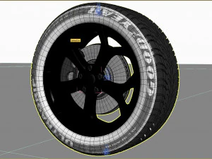 Wheel rim tire 20 3D Model