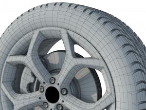 Wheel rim tire 20 3D Model