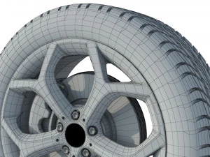 Wheel rim tire 20 3D Model