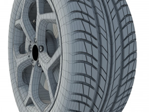 Wheel rim tire 20 3D Model