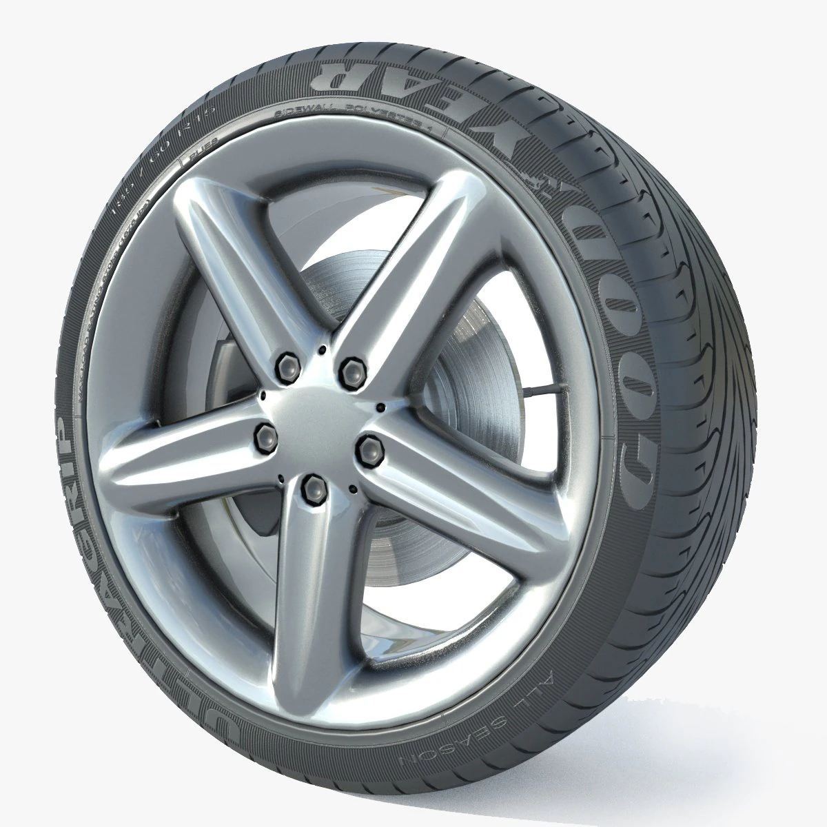 Wheel rim tire 21 3D Model .c4d .max .obj .3ds .fbx .stl .blend