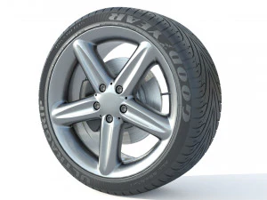 Wheel rim tire 21 3D Model