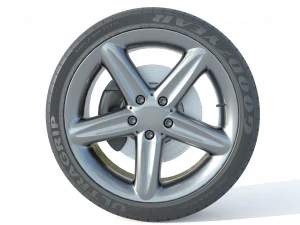 Wheel rim tire 21 3D Model