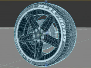 Wheel rim tire 21 3D Model