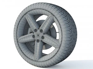 Wheel rim tire 21 3D Model