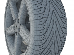 Wheel rim tire 21 Modelo 3D