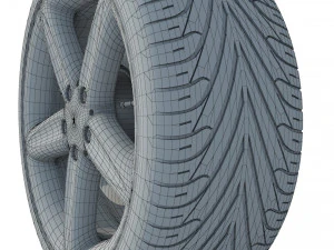 Wheel rim tire 21 3D Model