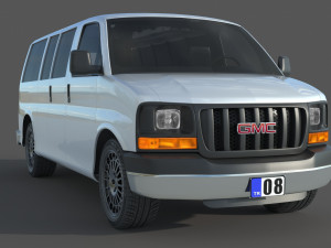 GMC Savana 3500 Passenger Van 3D Model
