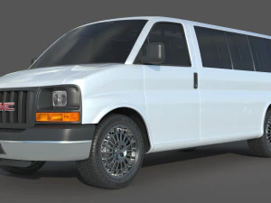 GMC Savana 3500 Passenger Van 3D Model