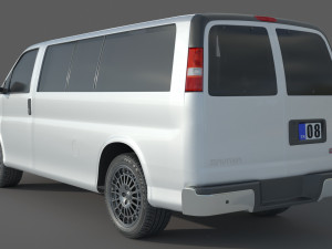 GMC Savana 3500 Passenger Van 3D Model