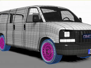GMC Savana 3500 Passenger Van 3D Model