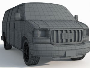 GMC Savana 3500 Passenger Van 3D Model