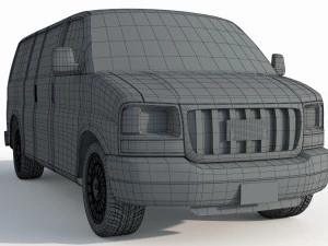 GMC Savana 3500 Passenger Van 3D Model
