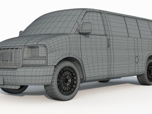 GMC Savana 3500 Passenger Van 3D Model