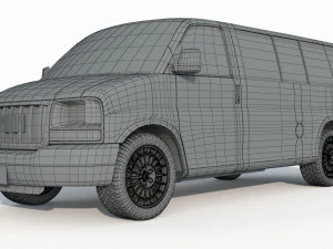 GMC Savana 3500 Passenger Van 3D Model