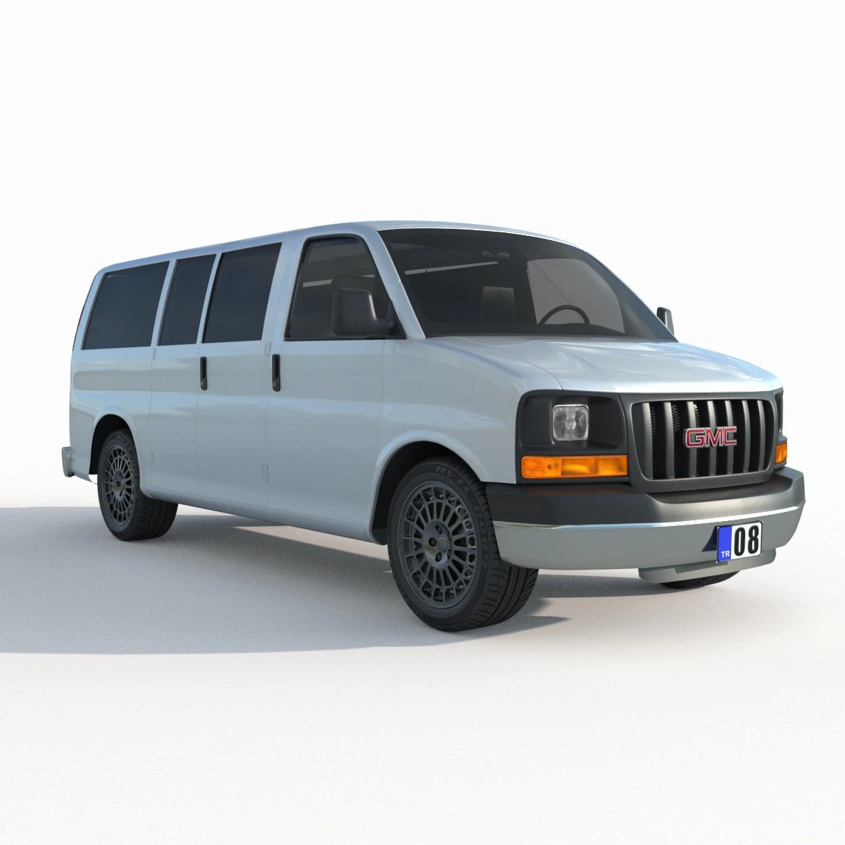GMC Savana 3500 Passenger Van 3D Model .c4d .max .obj .3ds .fbx .stl .blend 