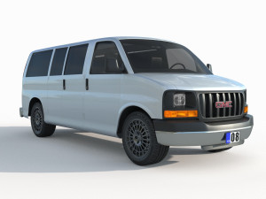 GMC Savana 3500 Passenger Van 3D Model