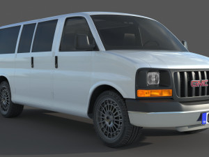 GMC Savana 3500 Passenger Van 3D Model