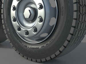 Wheel Rim Tire Truck Set Model 3D