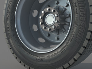 Wheel Rim Tire Truck Set Model 3D