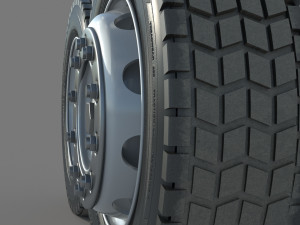 Wheel Rim Tire Truck Set Model 3D