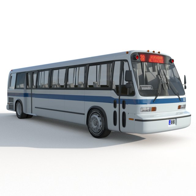 GMC RTS 1981 Bus Model 3D .c4d .max .obj .3ds .fbx .stl .blend 