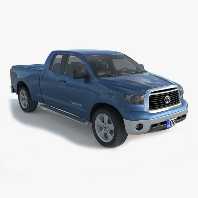 Toyota Tundra Double Cab 3D Model .c4d .max .obj .3ds .fbx .stl .blend 