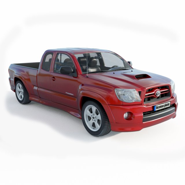 Toyota Tacoma X Runner 3D Model .c4d .max .obj .3ds .fbx .stl .blend 