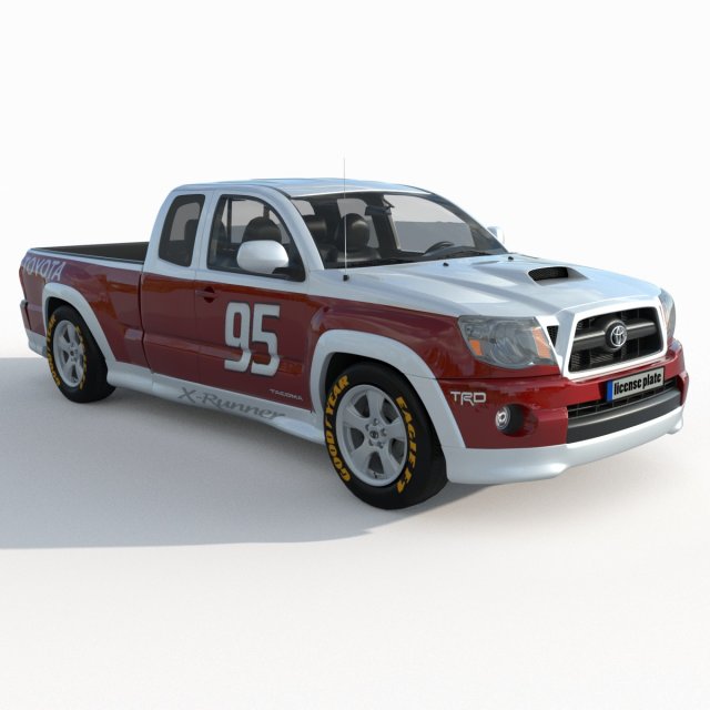 Toyota Tacoma XRunner TRD 2012 3D 模型 .c4d .max .obj .3ds .fbx .stl .blend 