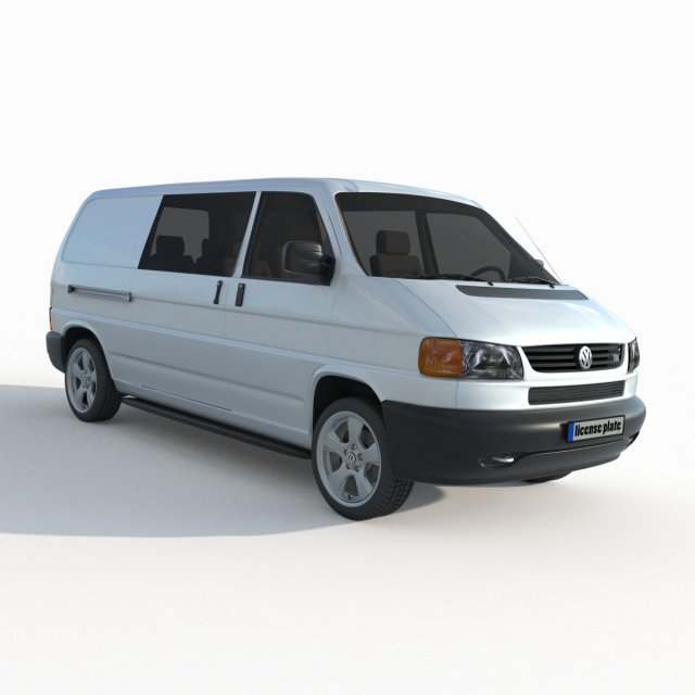 Volkswagen Transporter 20 TDI 3D Model .c4d .max .obj .3ds .fbx .stl .blend 