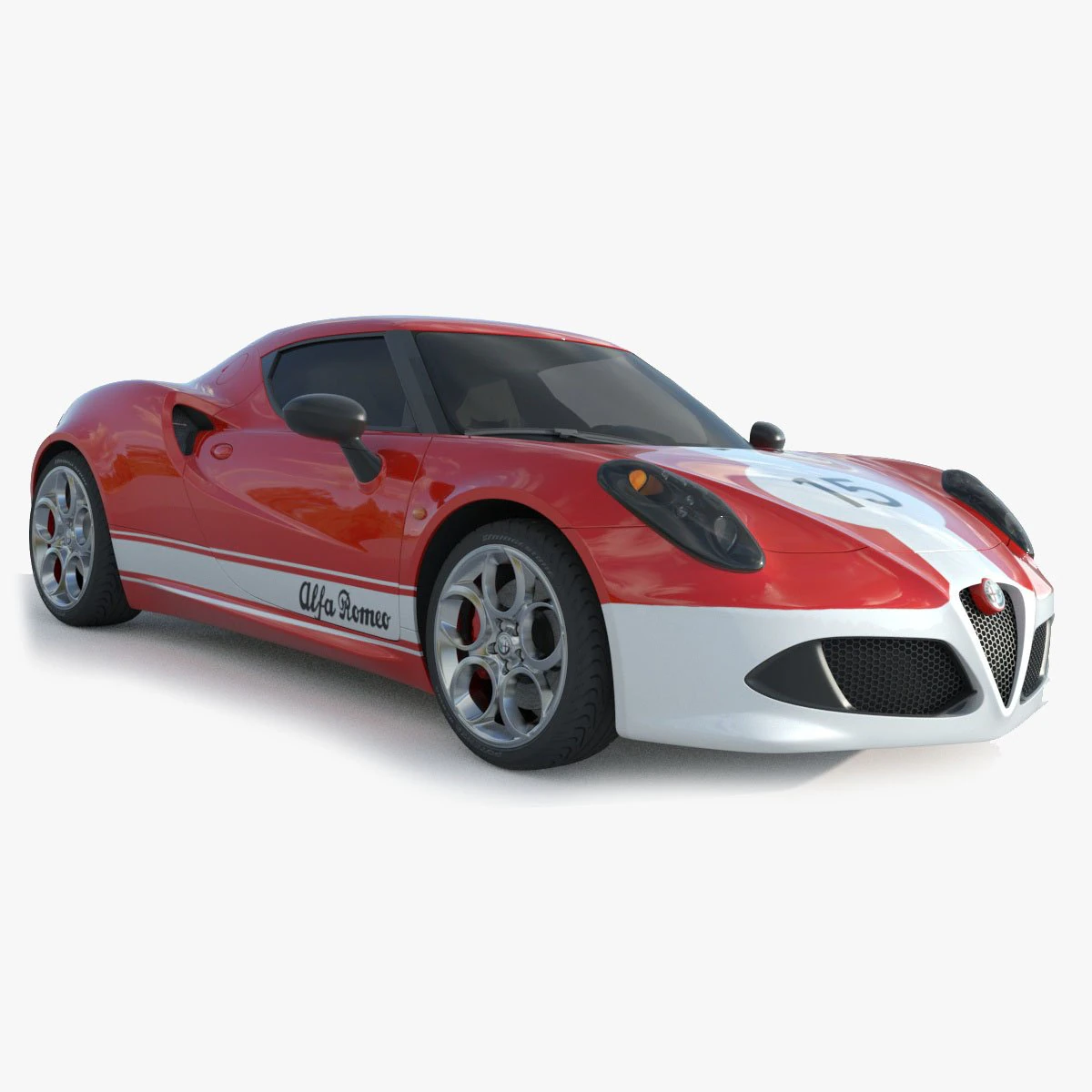 Alfa Romeo 4C Spider 3D Model .c4d .max .obj .3ds .fbx .stl .blend 