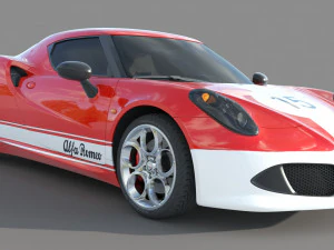 Alfa Romeo 4C Spider 3D Model
