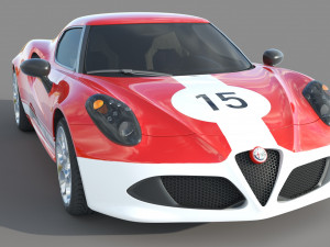 Alfa Romeo 4C Spider 3D Модель