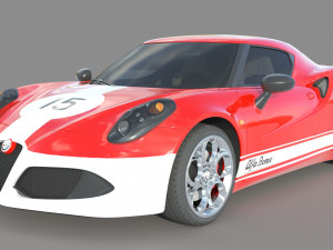 Alfa Romeo 4C Spider 3D Модель