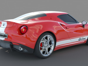 Alfa Romeo 4C Spider 3D Модель