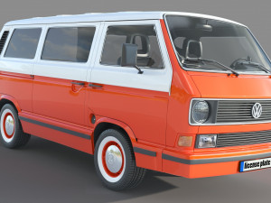 Volkswagen Transporter Passenger Van 3D Model