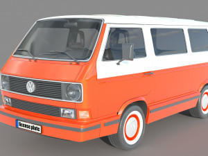 Volkswagen Transporter Passenger Van 3D Model