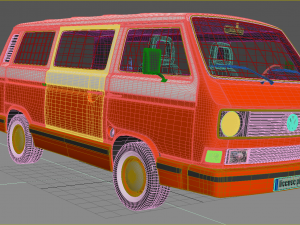 Volkswagen Transporter Passenger Van 3D Model