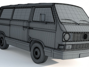 Volkswagen Transporter Passenger Van 3D Model